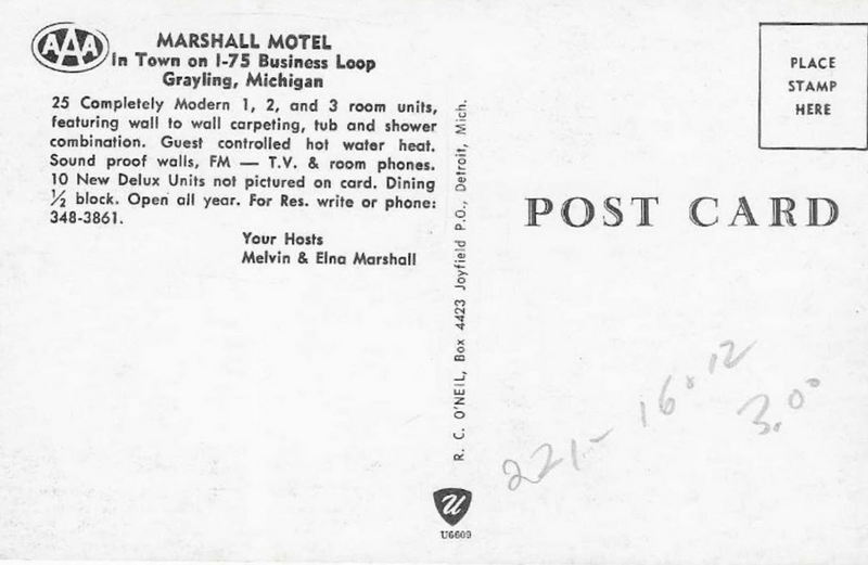 Hospitality House Motel (Marshall Motel) - Old Photos And Post Cards (newer photo)